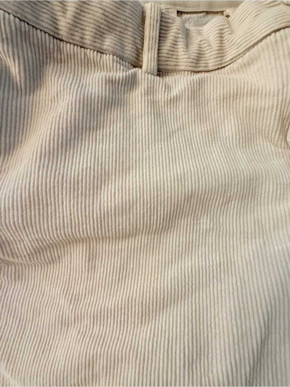 Uniqlo Men's Cream Corduroy Tapered Pants